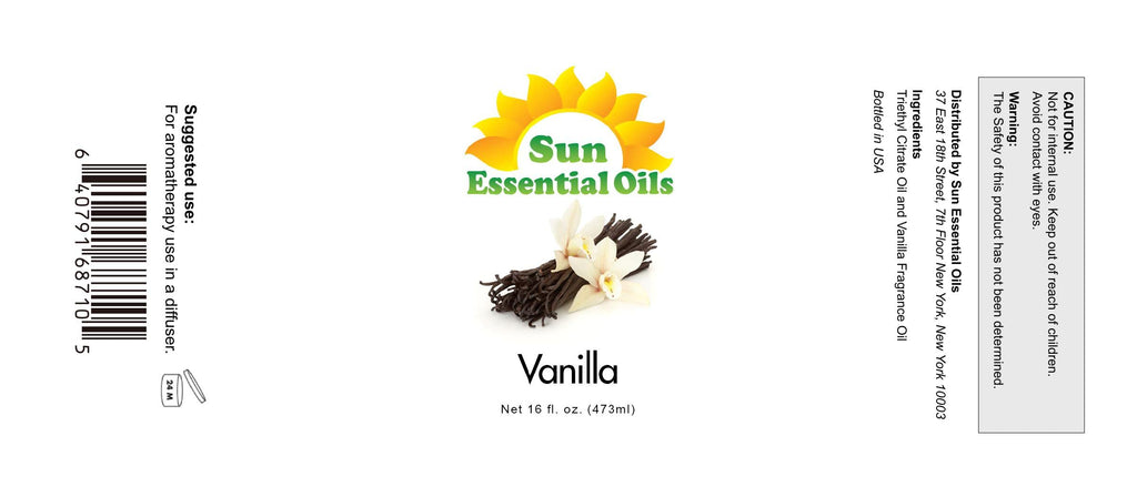 Vanilla Essential Oil 16 oz – Diffuser, Skin, Hair & DIY | Sun Essential Oils
