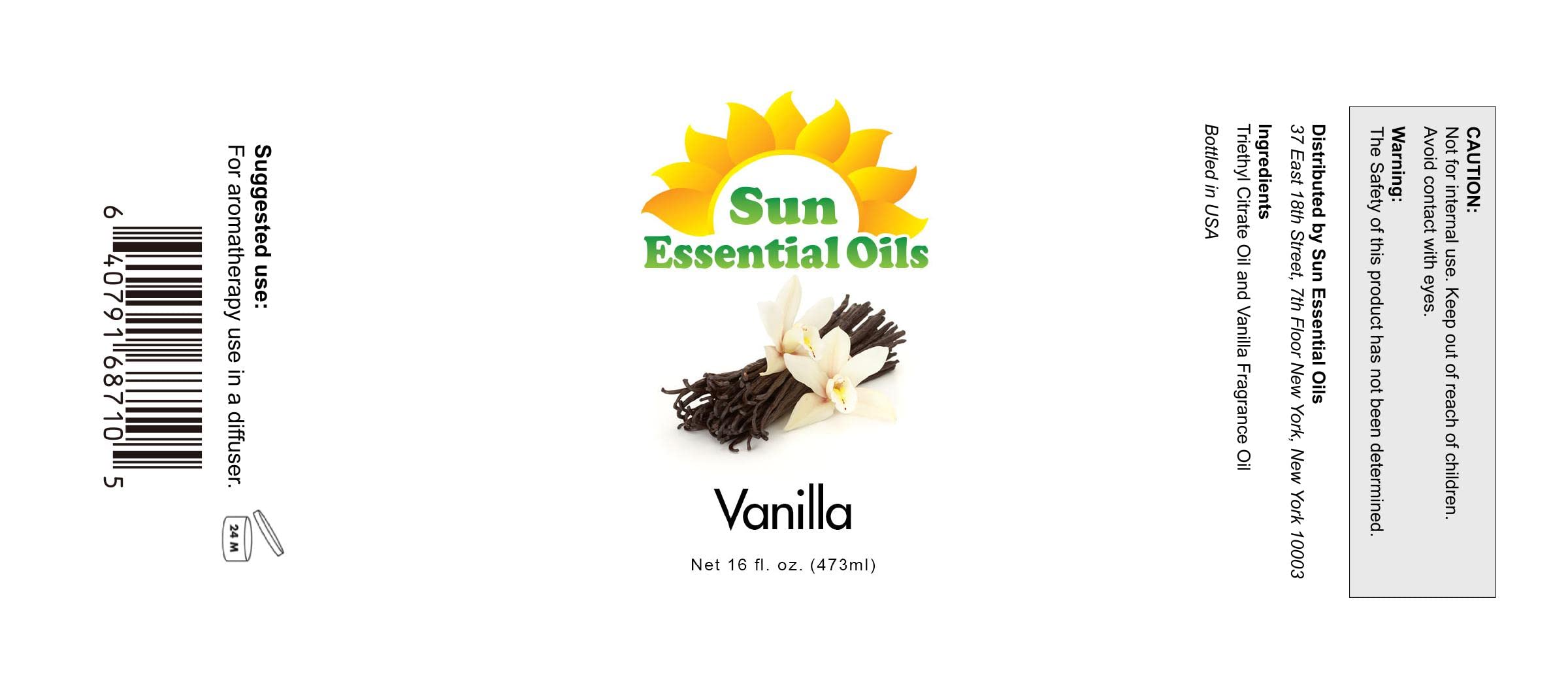 Vanilla Essential Oil 16 oz – Diffuser, Skin, Hair & DIY | Sun Essential Oils