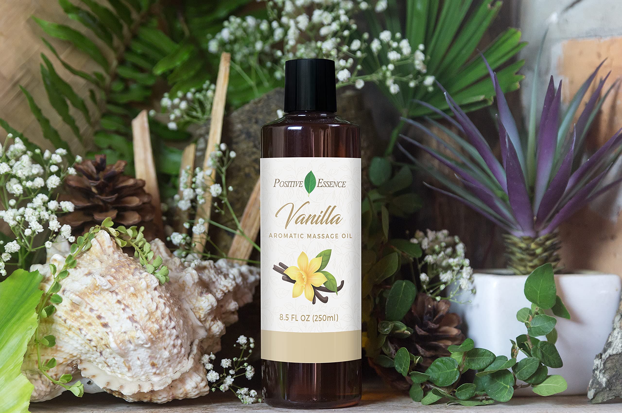 Vanilla Massage Oil for Massage, Body Massage Lotion | Jojoba, Sweet Almond Oil, Vitamin E