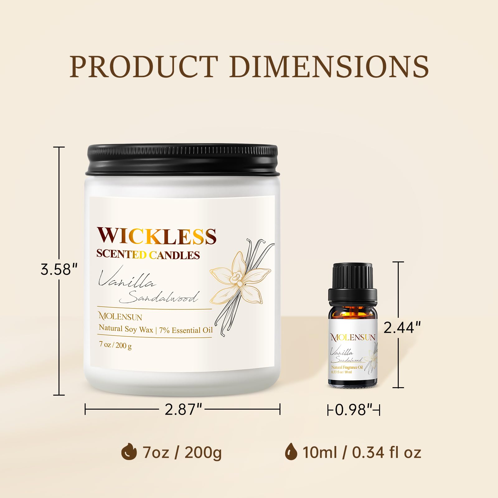 Vanilla Sandalwood Wickless Soy Candle for Warmer Lamps – Flameless & Giftable