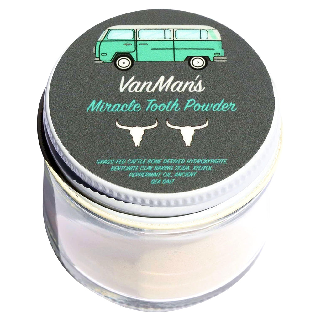 Vanman’s Mint and Bone Tooth Powder – Remineralizing Tooth Powder 2.2 oz