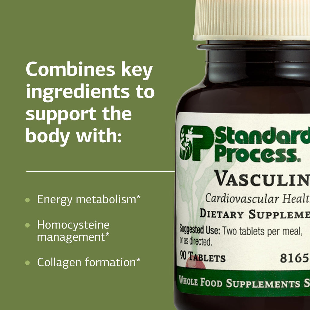 Standard Process Vasculin – Cardiovascular & Heart Health Support (90 Tablets)