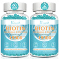 Vazatisi Biotin & Collagen Gummies with B12 for Hair, Skin & Nails – Blueberry Flavor, Sugar-Free, 120 Count