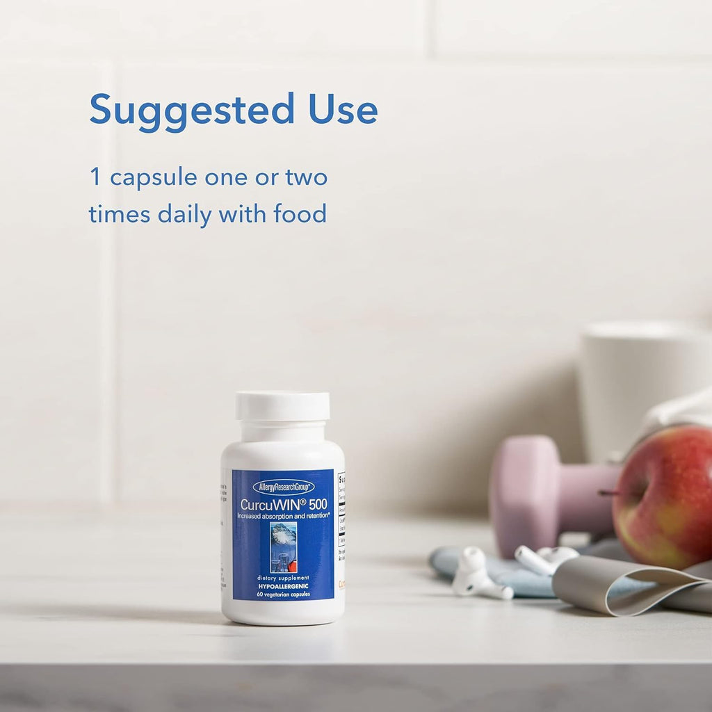CurcuWIN 500 Turmeric Curcumin 500mg - Allergy Research Group | 60 Veg Capsules