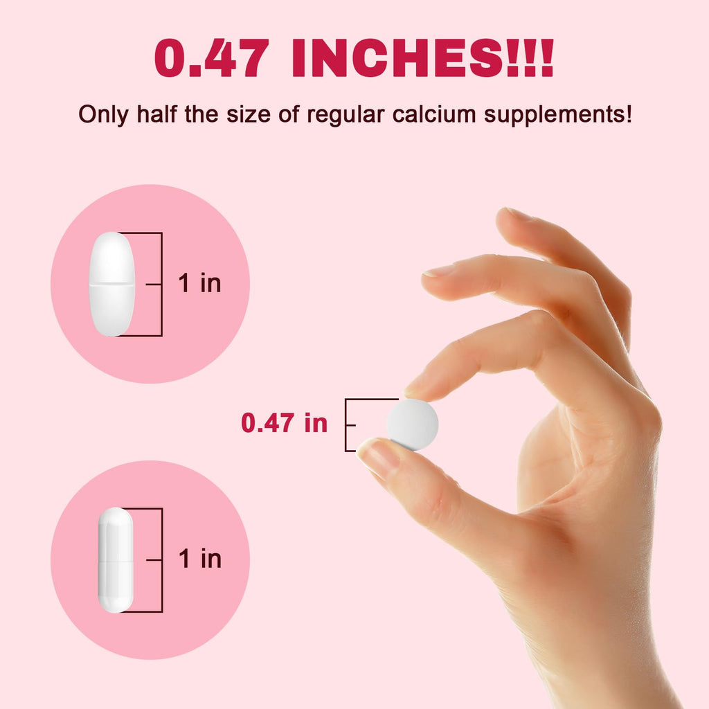 Calcium Citrate 1200 mg with Vitamin D3 | 120 Count Vegan Supplement for Bone & Teeth Health