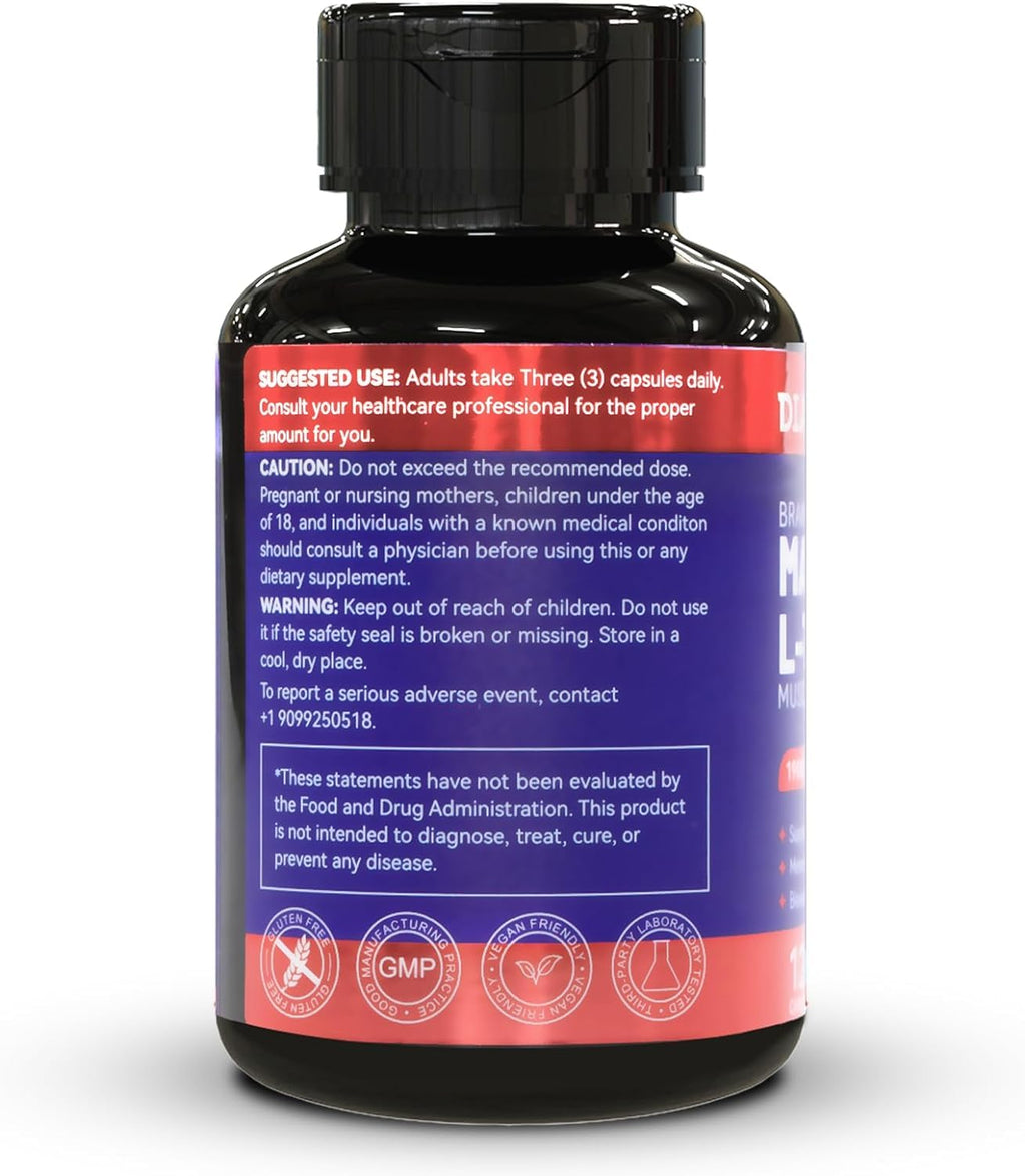Magnesium L-Threonine, High Absorption Magnesium Supplement,1900mg Magnesium Threonine for Brain Health, Memory Support, Gluten Free, Non-GMO,90 Vegan Capsules