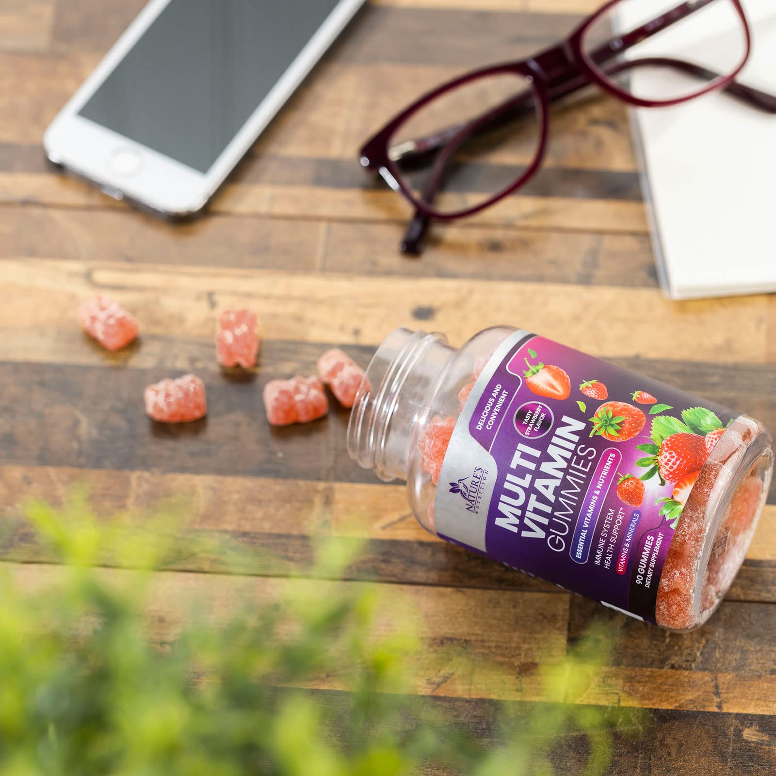 Multivitamin Gummies for Adults – Immune Support (A, C, D, B12) 90 Gummies