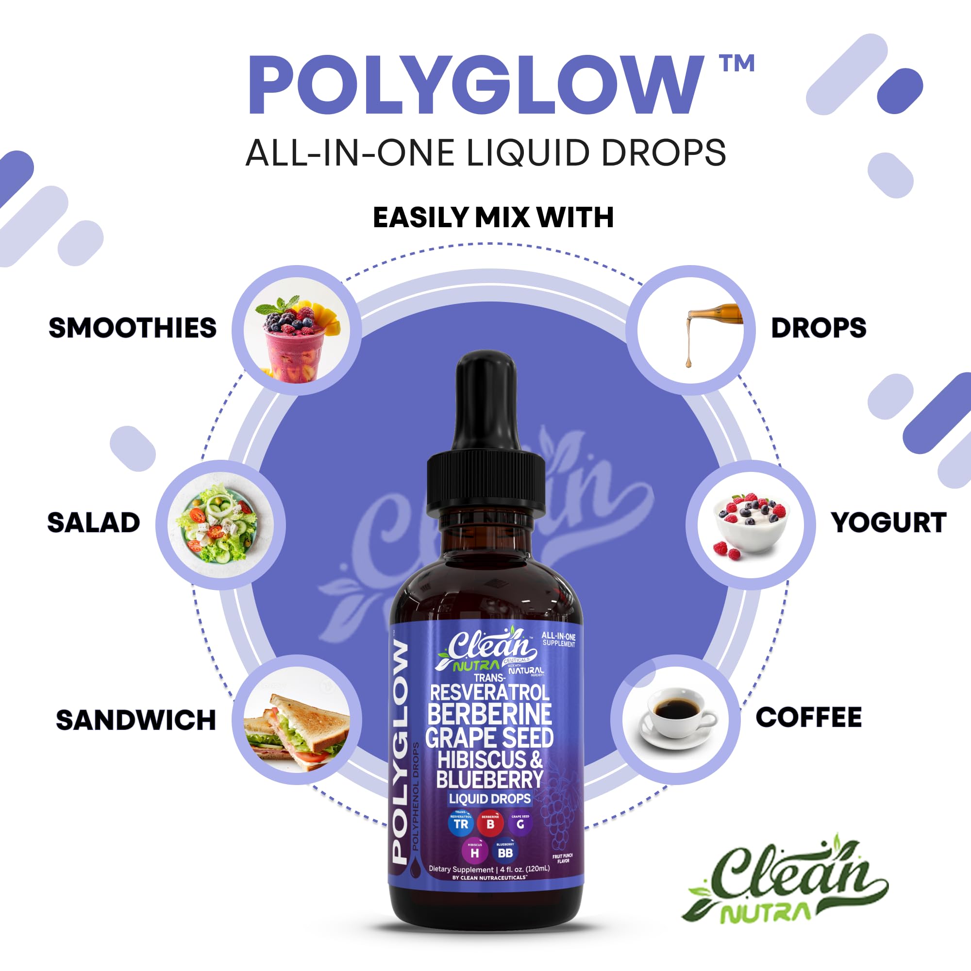 Oxibloom Liquid Drops – Resveratrol, Berberine & Grape Seed (120ml)