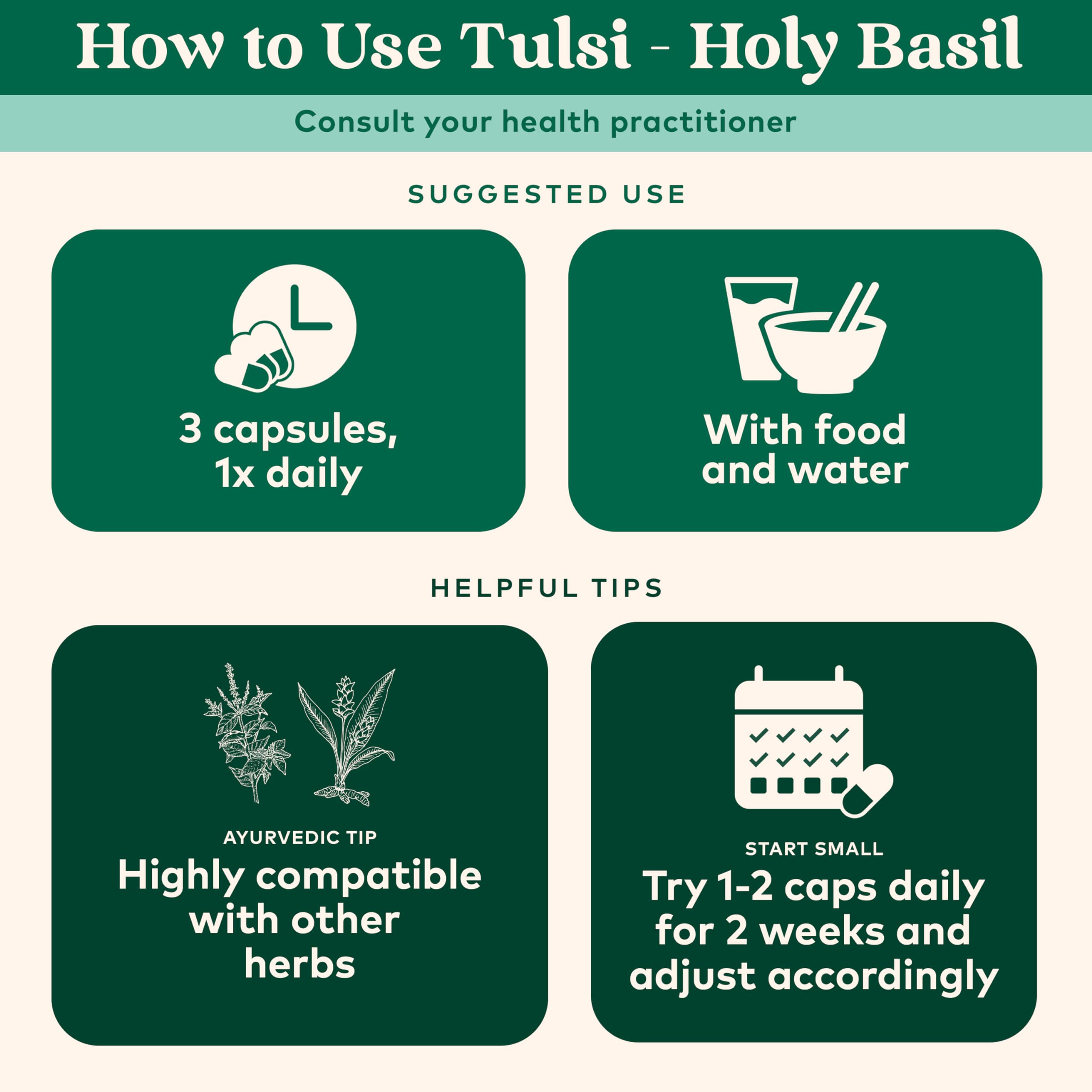 ORGANIC INDIA Tulsi Holy Basil Capsules - Immune Support, Stress Relief, 90 Capsules