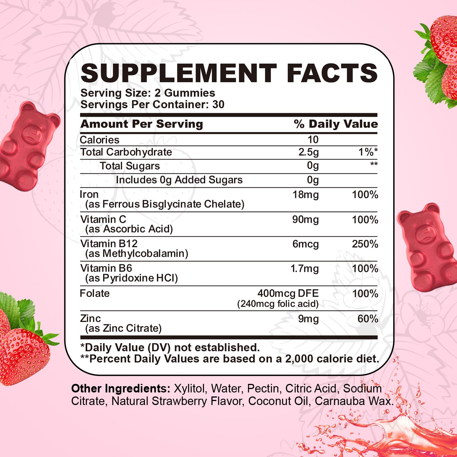 2-Pack Iron Gummies with Multivitamin – Iron Support for Adults & Kids