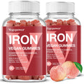 VEGEPOWER Vegan Iron Gummies – Peach Flavor (2 Packs) | Iron, Vitamin C/A/B/Zinc
