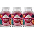 Vegan Kids Focus Gummies – Potent Chewable Brain Support for Children (60 Count, 3 Pack) – Non-GMO & Gluten-Free