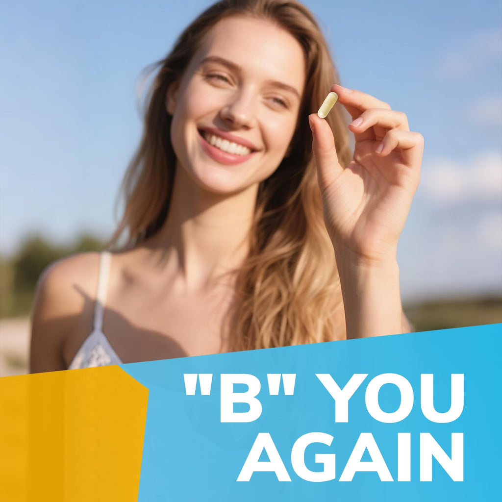 Mega Vitamin B1 500 mg with Benfotiamine – Vegan B-Complex (B1/B2/B6/B12) 120 Capsules