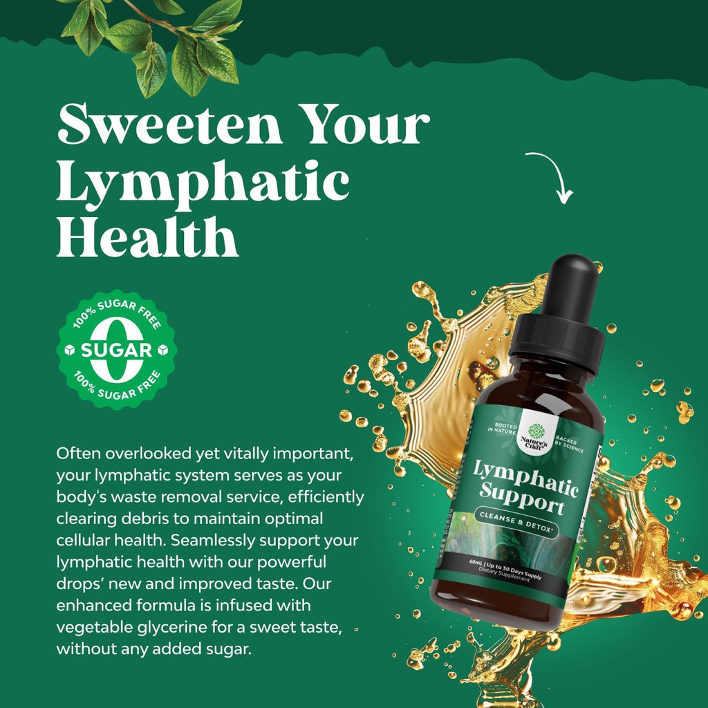 Certified Organic Lymphatic Drainage Drops – Herbal Cleanse & Immune Support (30 Servings)