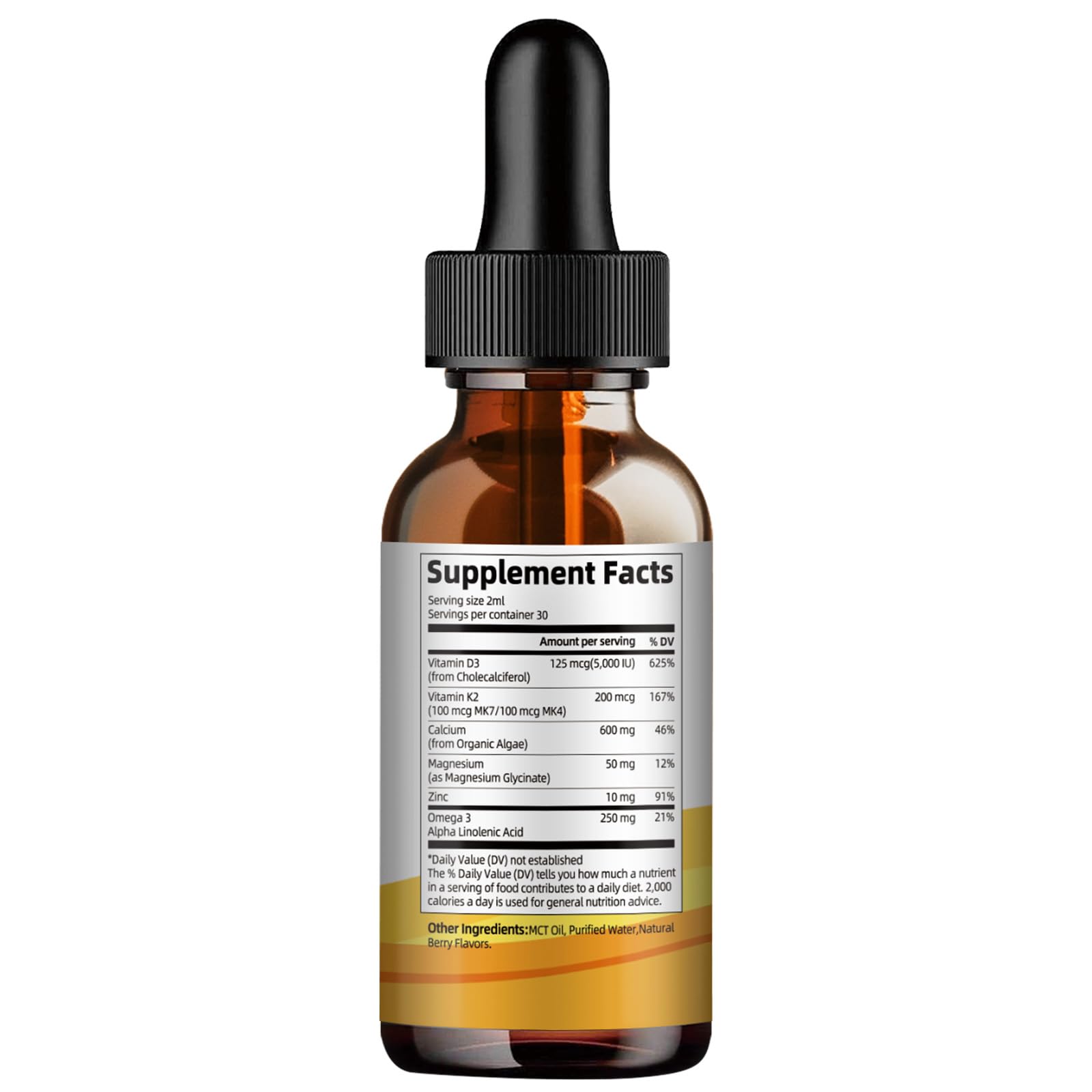 Liposomal D3 K2 Drops with MCT Oil – 5000 IU D3 + 200 mcg K2