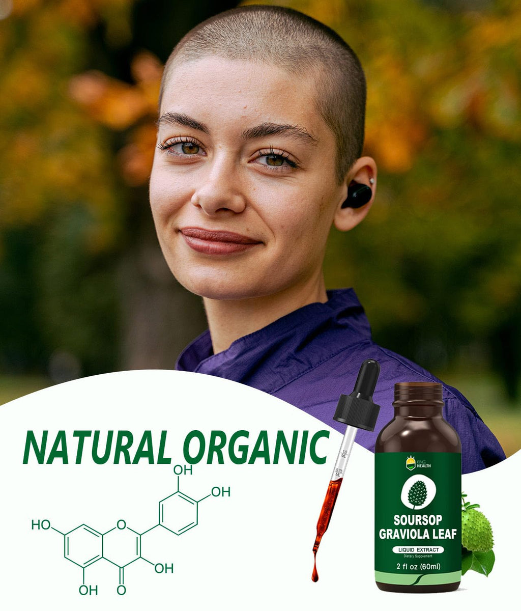 Organic Soursop Graviola Leaf Extract Liquid Drops | Soursop Bitters Liquid | High Absorption, Enhanced Bioavailability | Vegan, Non-GMO, Gluten Free | Immune Support | 2 Fl Oz