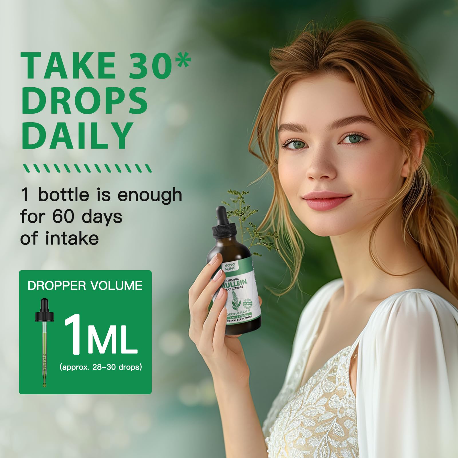 Mullein Leaf Tincture - Lung Cleanse & Respiratory Support (4 oz) - Vegan