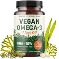 Vegan Omega-3 Algae Oil – Plant-Based DHA & EPA, Sustainably Sourced, 120 Softgels