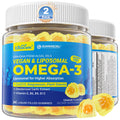EnvyCure Vegan Omega-3 Gummies 1000mg + CoQ10 + Magnesium – EPA 600mg DHA 400mg, Liposomal Algae, 2-Pack