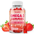 Vegan Omega-3 Gummies 1000mg | Algae DHA 460mg & EPA 230mg | Strawberry