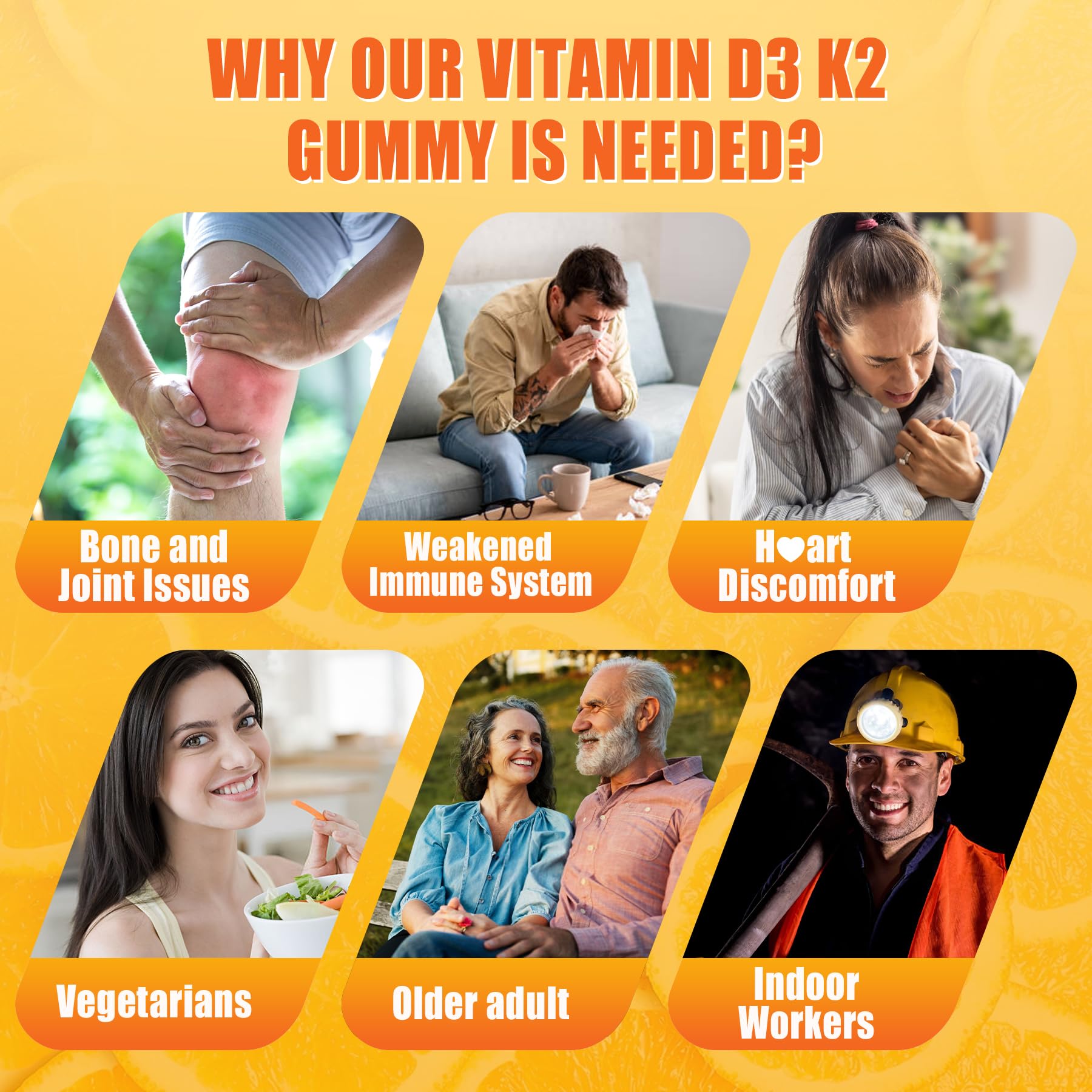 Vitamin D3 K2 Gummies 5000/10000IU with Omega-3 & MK-7 – Bone & Immune Support