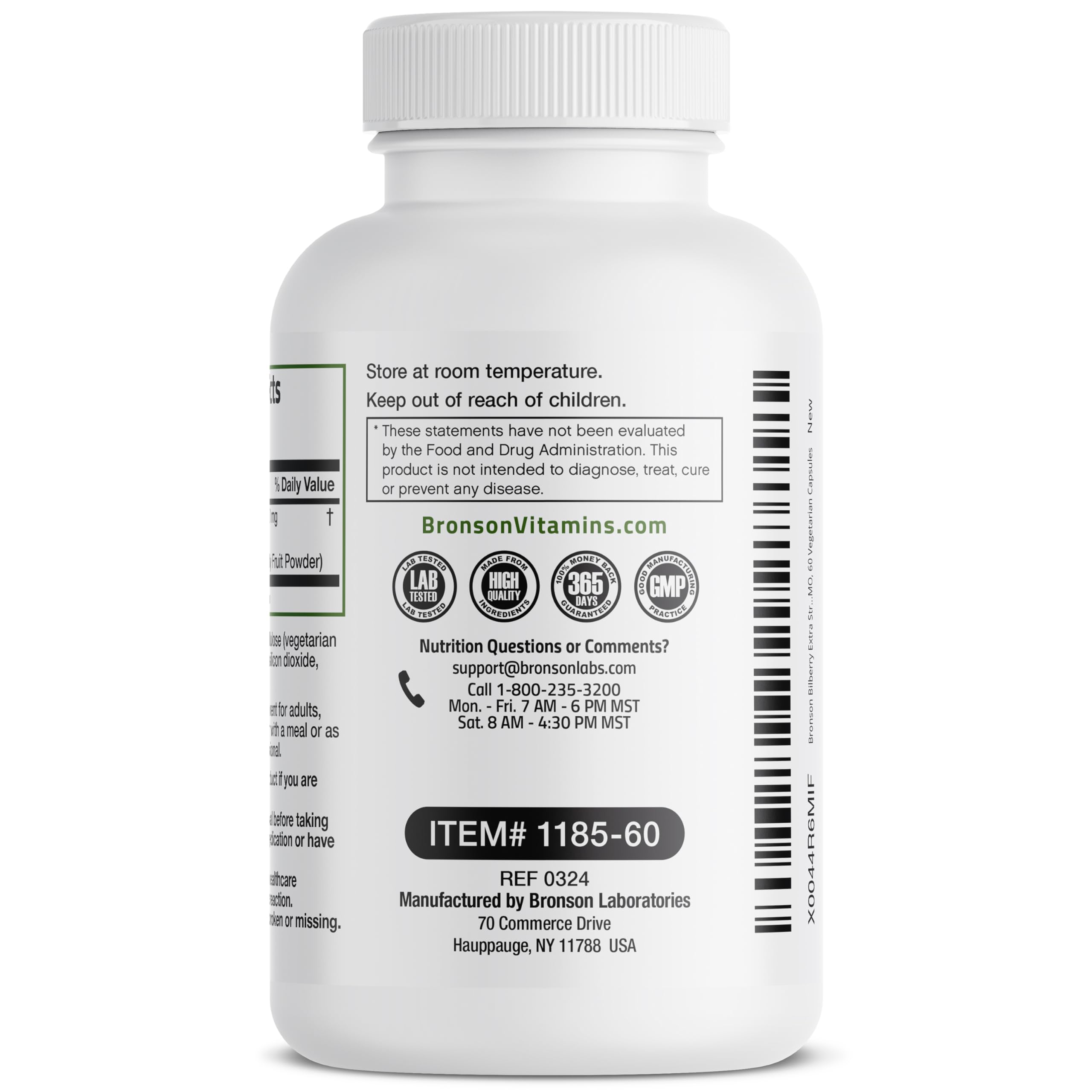 Bronson Bilberry Extra Strength 3000 mg – Eye Health & Vision Support (60 Veg Caps)