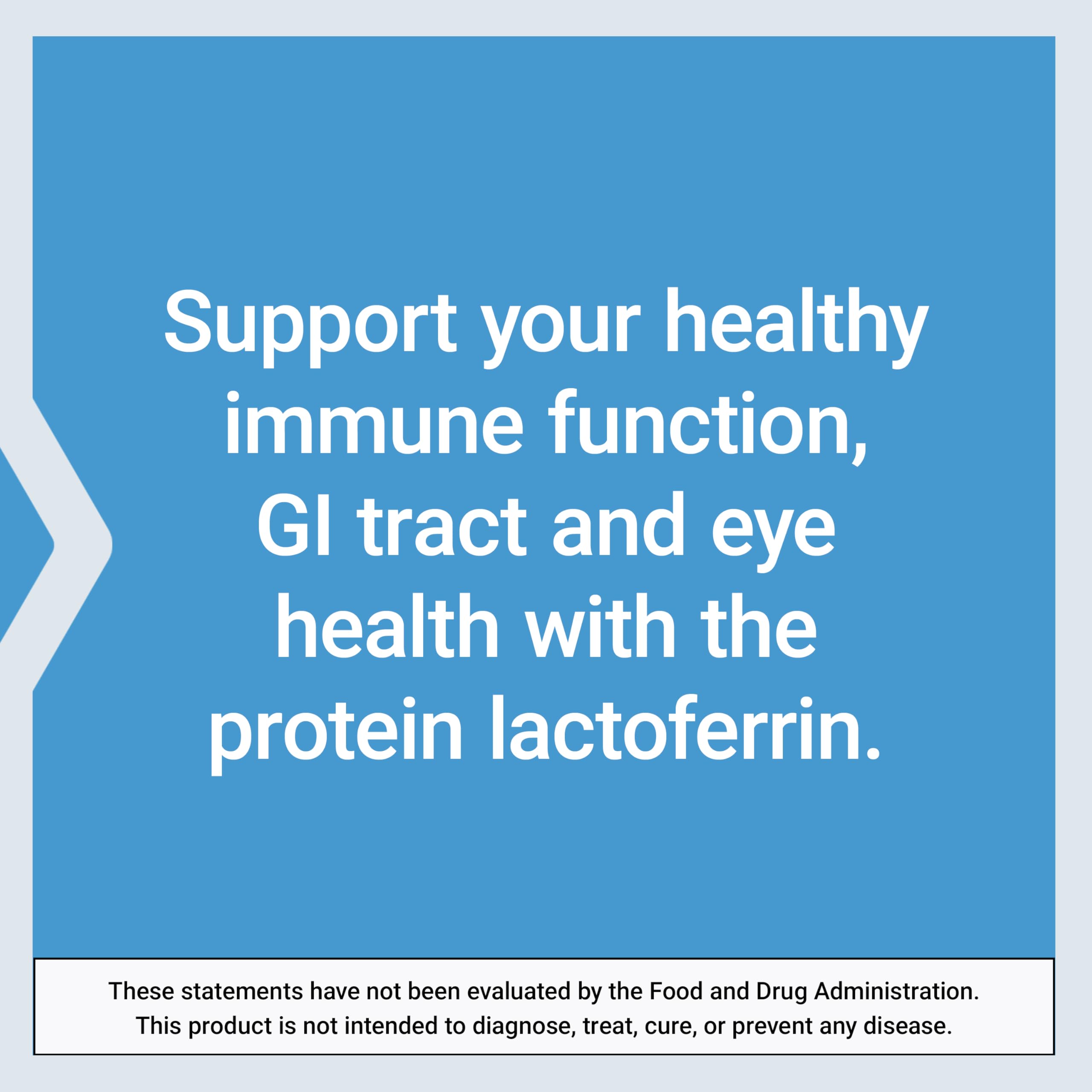 Life Extension Lactoferrin Caps — Immune Support, GI Health, Vision Health | Gluten-Free, Non-GMO, 60 Capsules