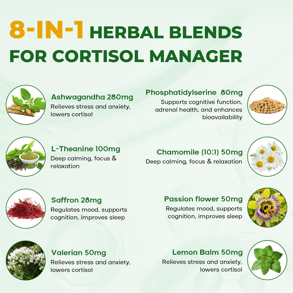 VEGETUSMAX Cortisol Gummies – Low Cortisol Support for Women, Sleep & Stress Relief, Vegan