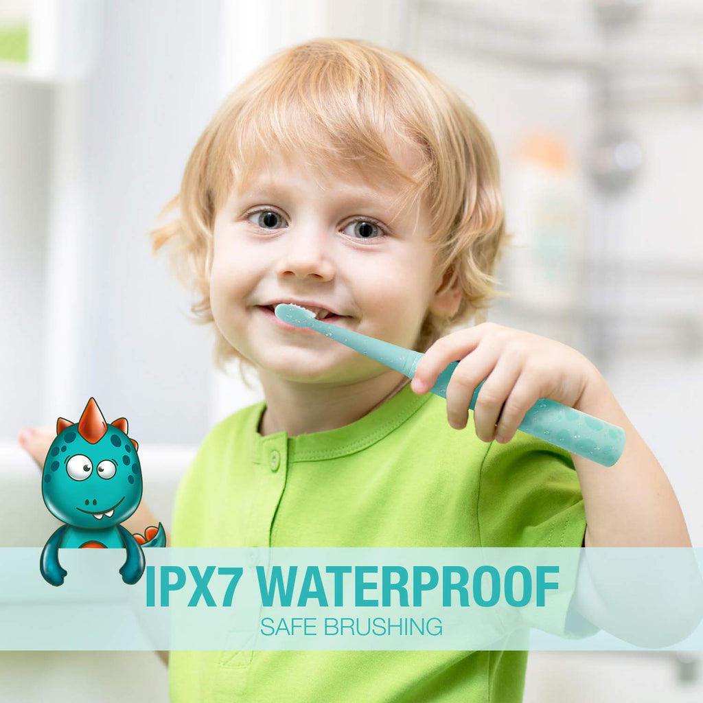 Vekkia Sonic Kids Electric Toothbrush – 3 Modes with Memory, IPX7, 2-Min Timer