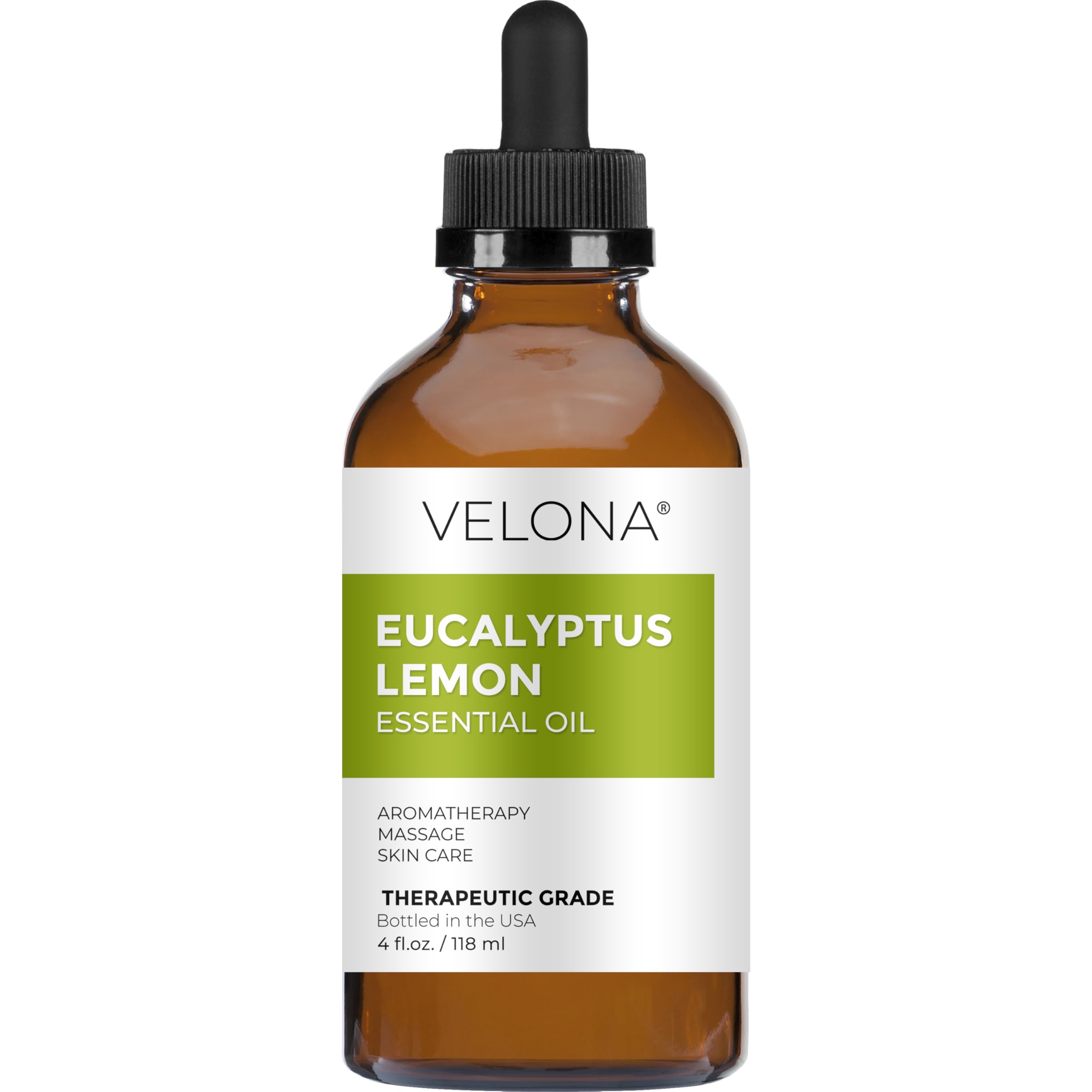 Velona Eucalyptus Lemon Essential Oil – 4 fl oz, Therapeutic Grade, Undiluted