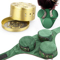 Velorique Smokeless Copper Moxa Box | Copper Tank Moxibustion Tool with Ai Jiu Bag for Neck, Shoulder, Back – Remove Dampness