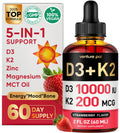 Venture Pal 5-in-1 Vitamin D3 10000 IU + K2 MK-7 Liquid (2 oz)