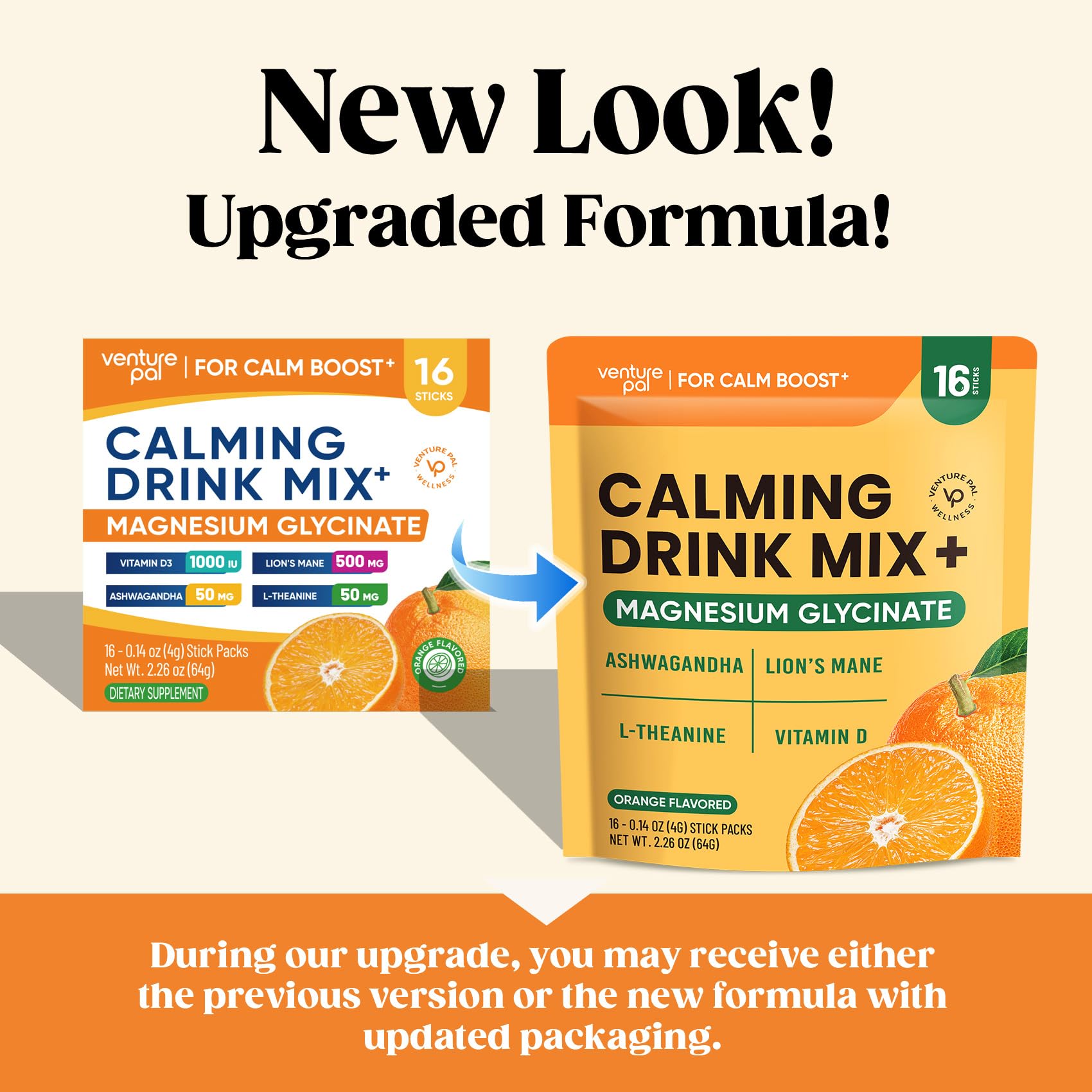 Venture Pal Calming Magnesium Glycinate Drink Mix – Sugar Free, Vegan, On-The-Go