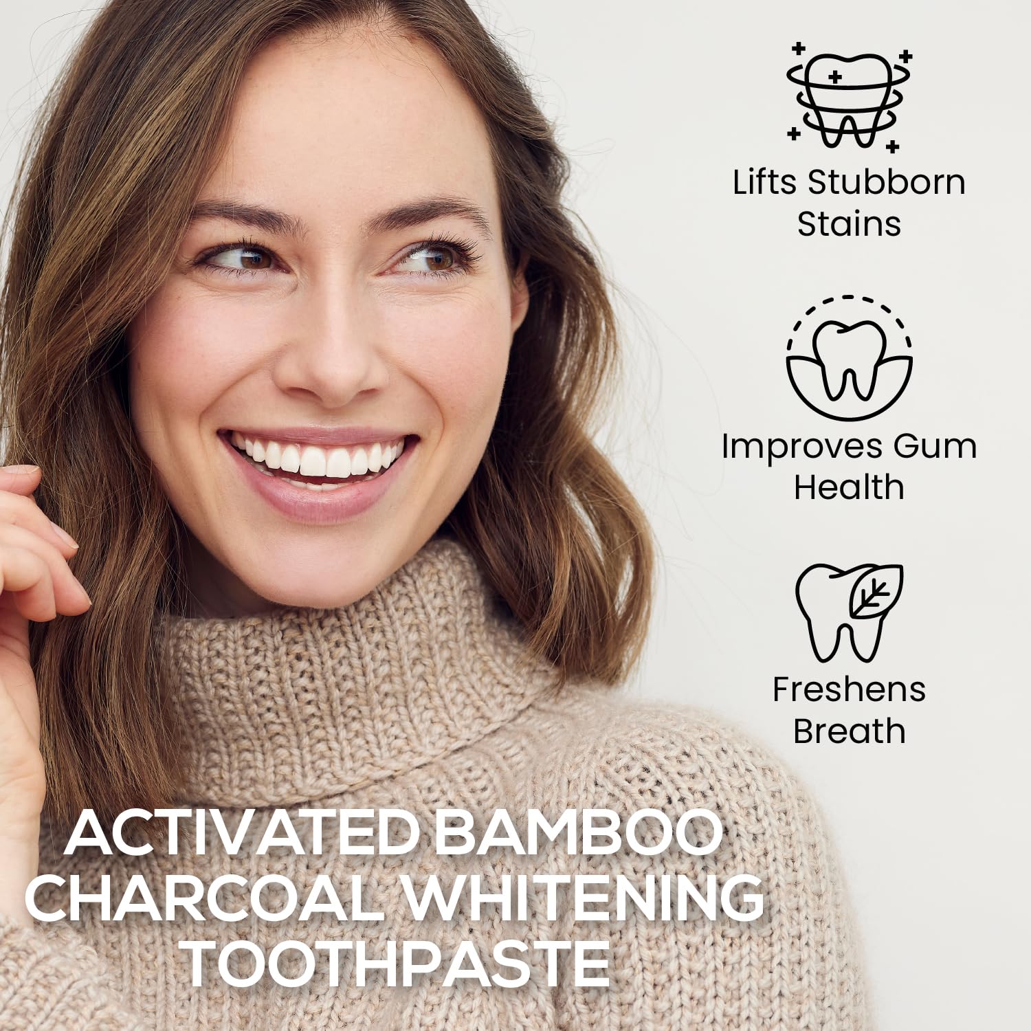 Venus Visage Activated Charcoal Toothpaste – 3 Pack (Peppermint)