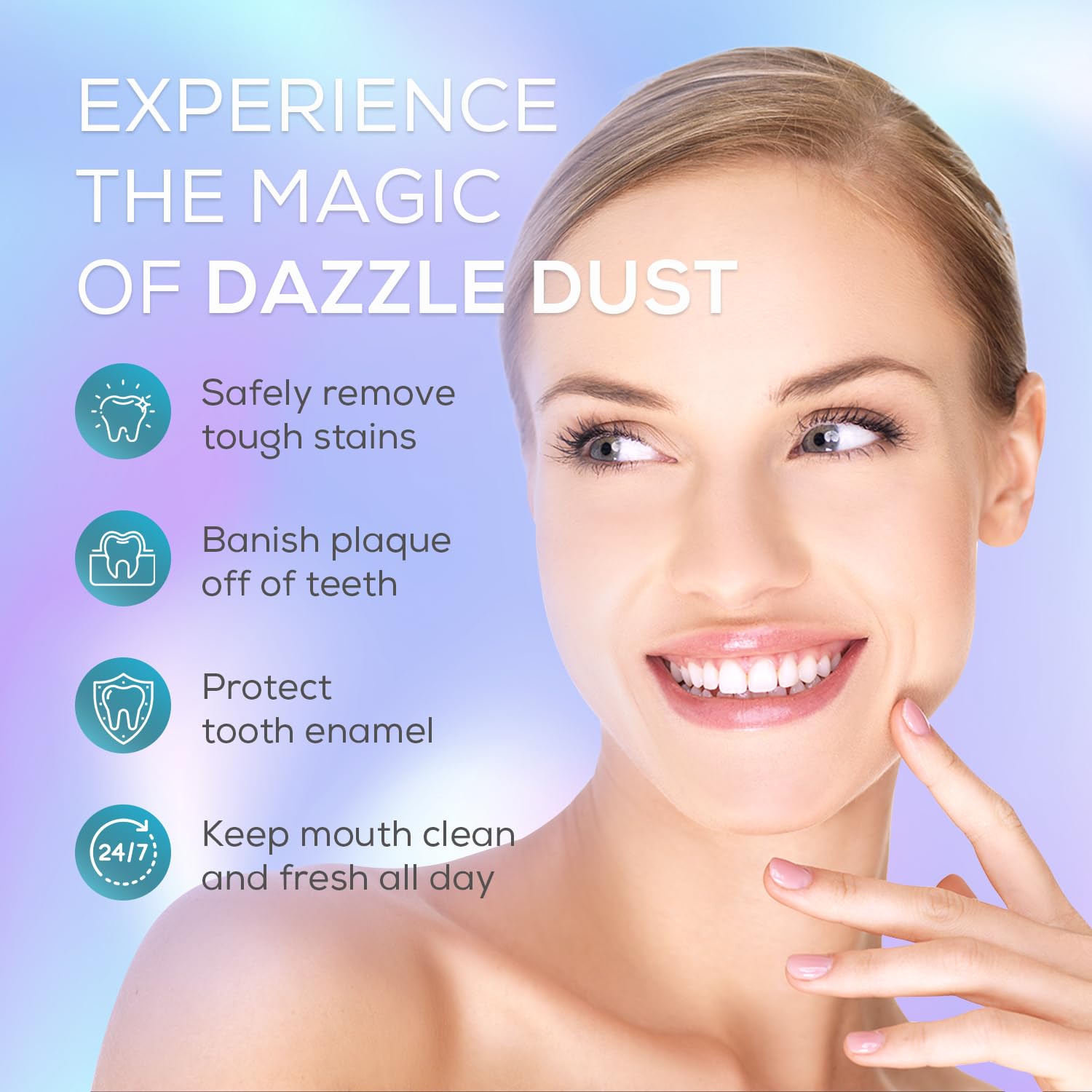 Venus Visage Dazzle Dust Teeth Whitening Powder – Enamel-Safe, 40 g