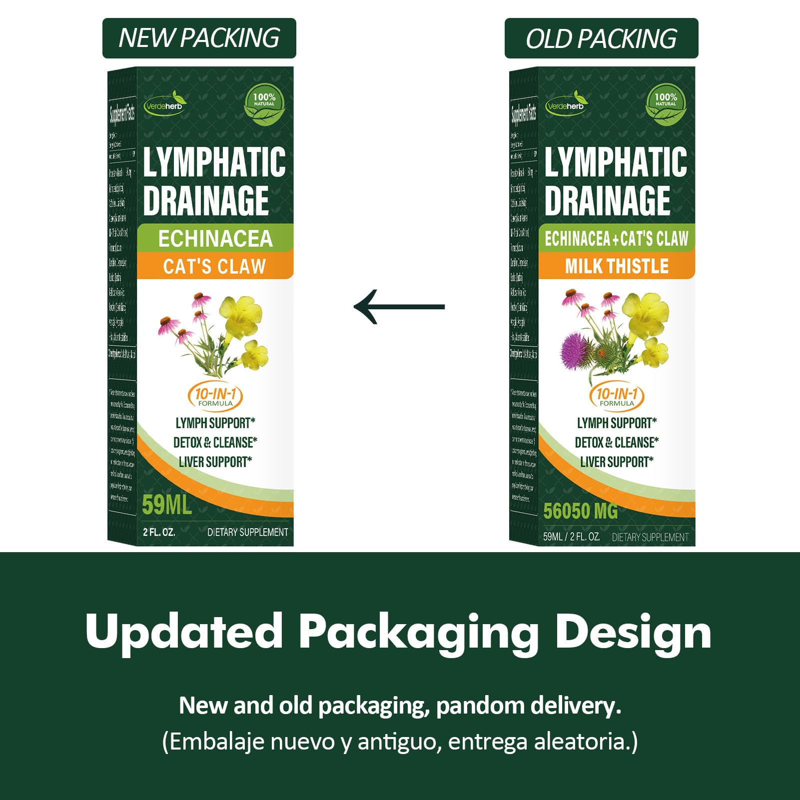Verdeherb Cleavers Lymphatic Drainage Drops – Lymph Detox & Immune Support (2oz)