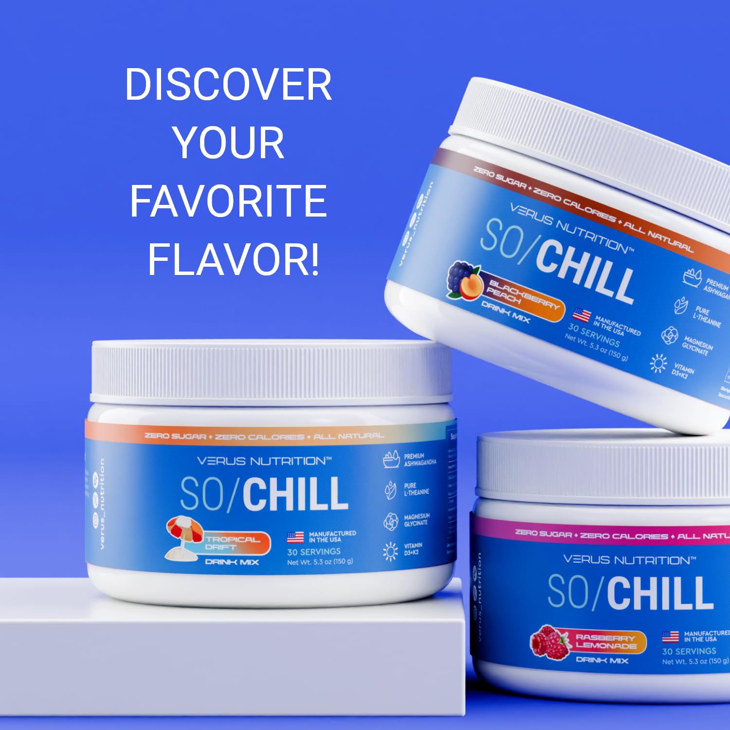 VERUS NUTRITION SoChill Powdered Drink Mix – Tropical Drift (No Sugar)