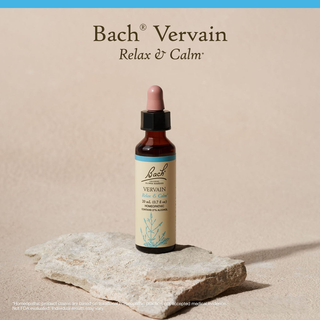 Bach Flower Remedies Vervain – Flowers of Essence 0.7 oz | Emotional Balance