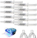Very Strong 44% WTG Carbamide Peroxide Teeth Whitening Gel – 10 Syringes (3cc) + LED Light Kit, 2 Trays & Shade Guide
