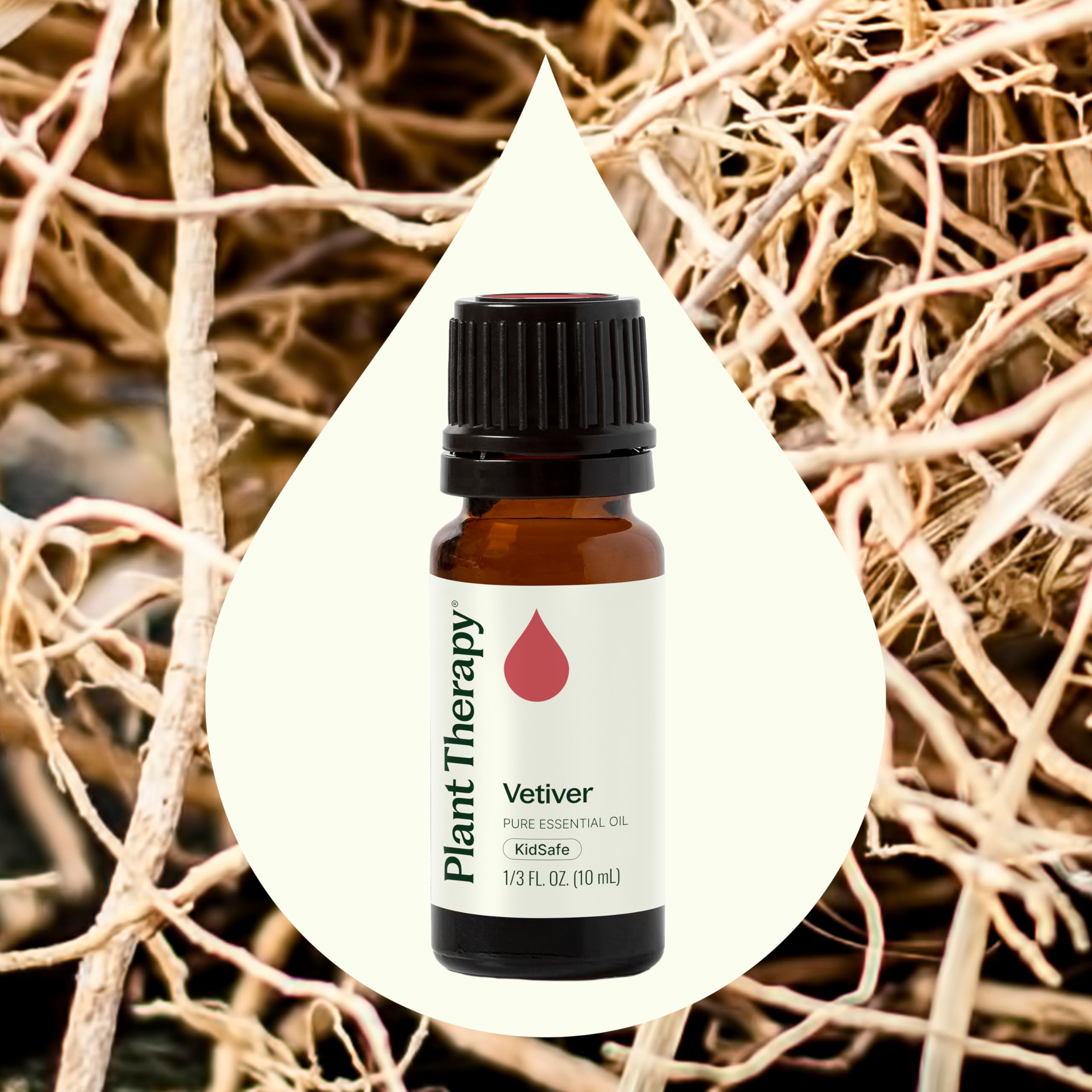 Plant Therapy Vetiver Essential Oil - 100% Pure, Therapeutic Grade, 10 mL