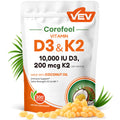 VEV Corefeel Vitamin D3 K2 10,000 IU MK-7 | 300 Softgels