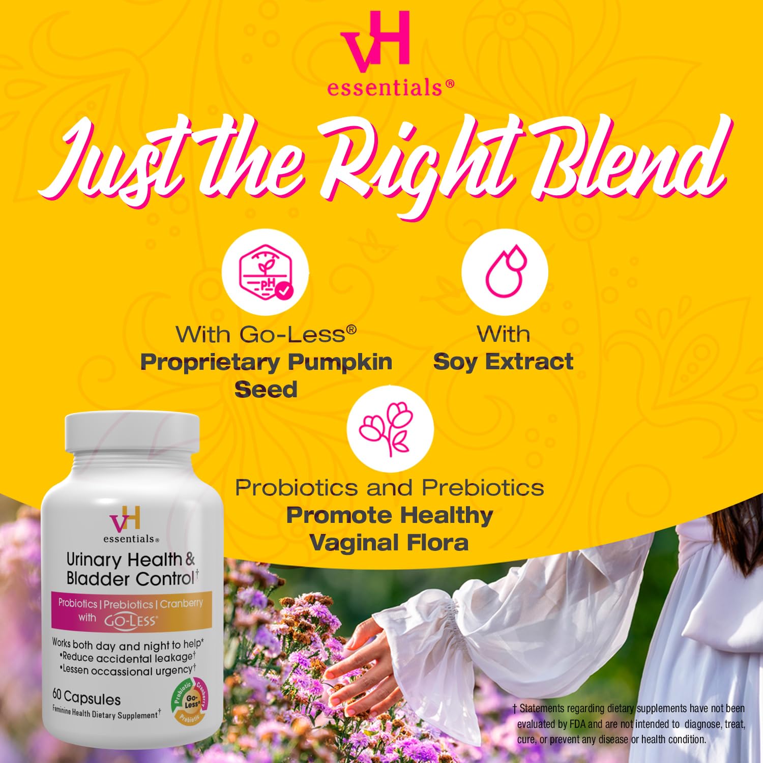 vH essentials Urinary Health & Bladder Control – Cranberry & Probiotics