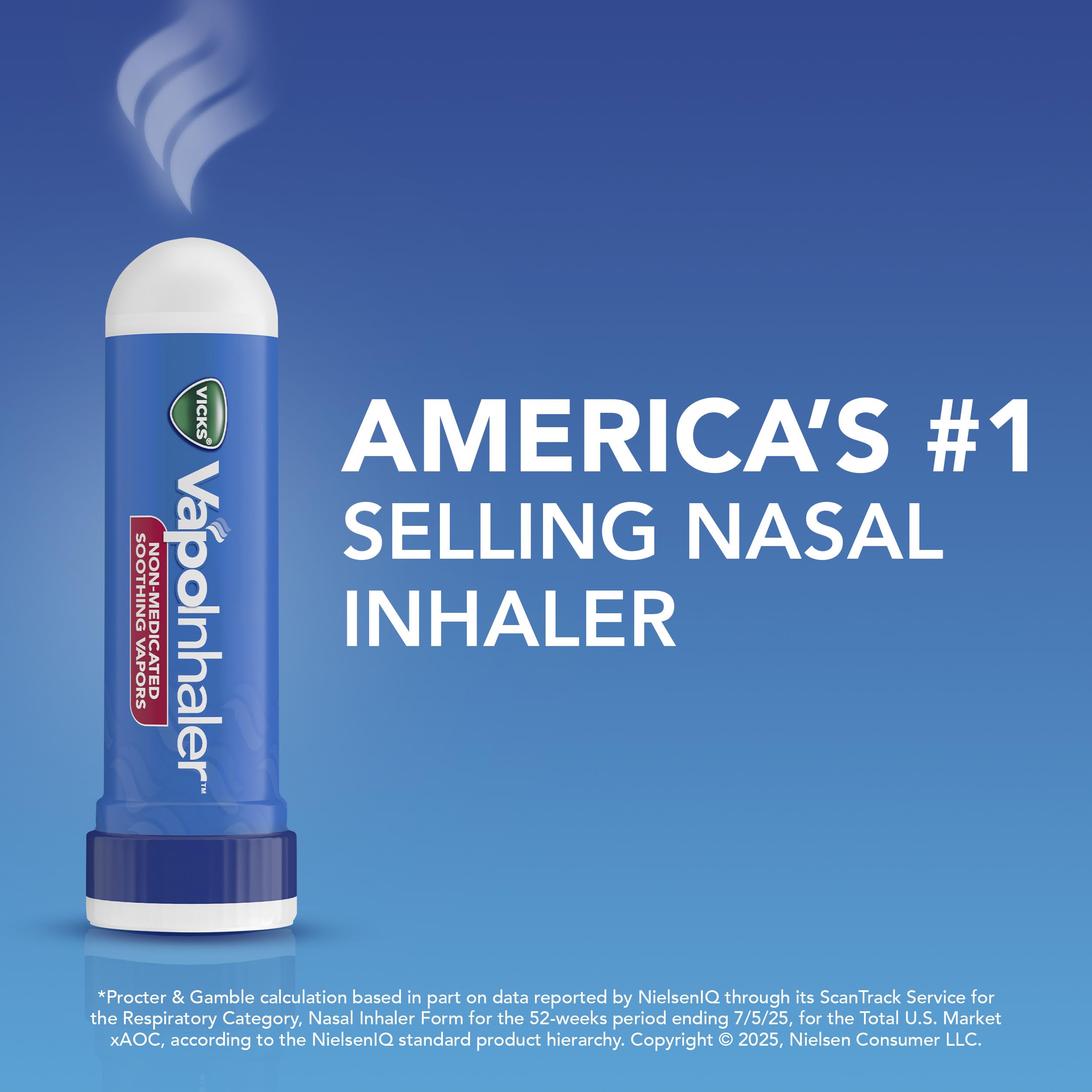 Vicks VapoInhaler – On-the-Go Non-Medicated Nasal Inhaler with Menthol Vapors