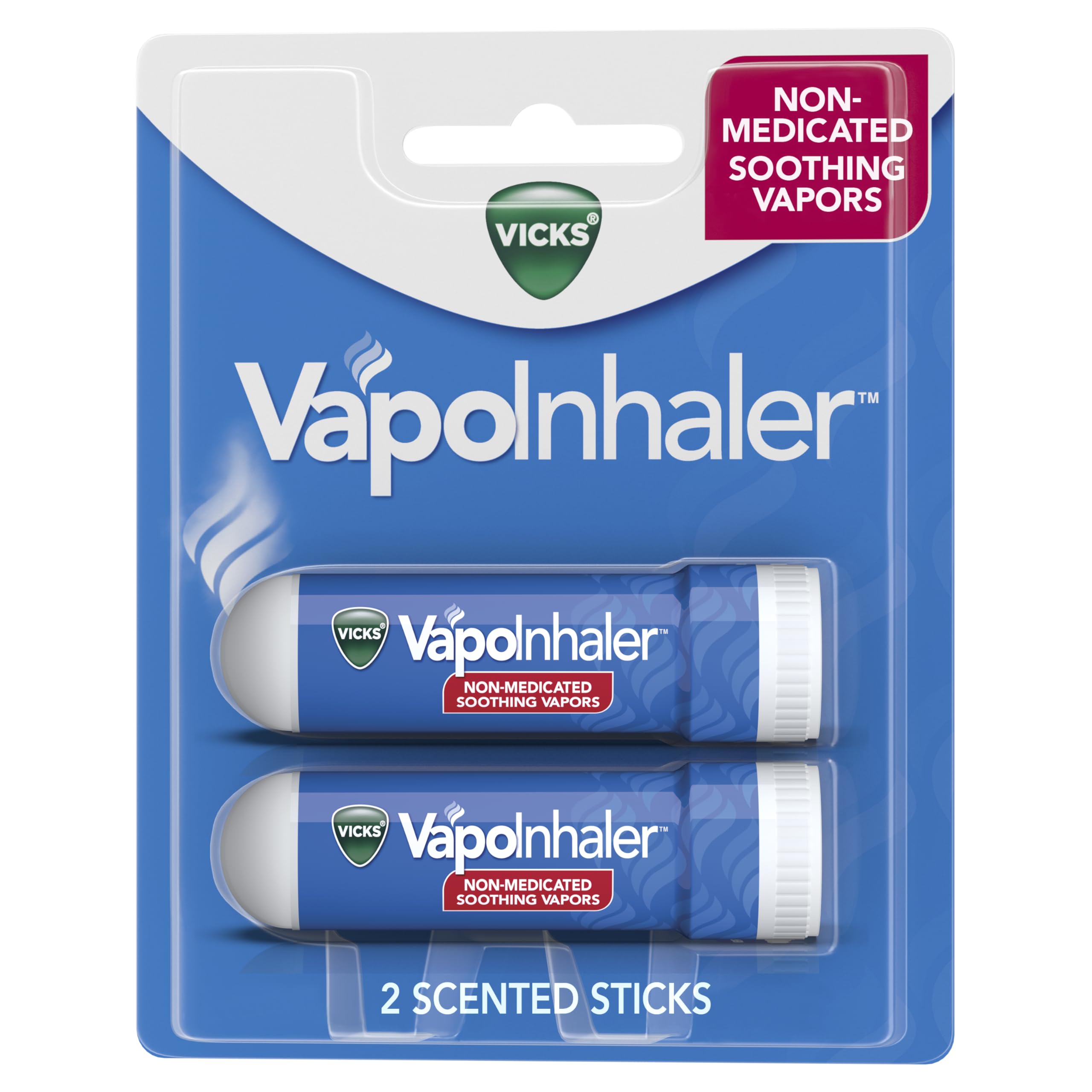 Vicks VapoInhaler – On-the-Go Non-Medicated Nasal Inhaler with Menthol Vapors