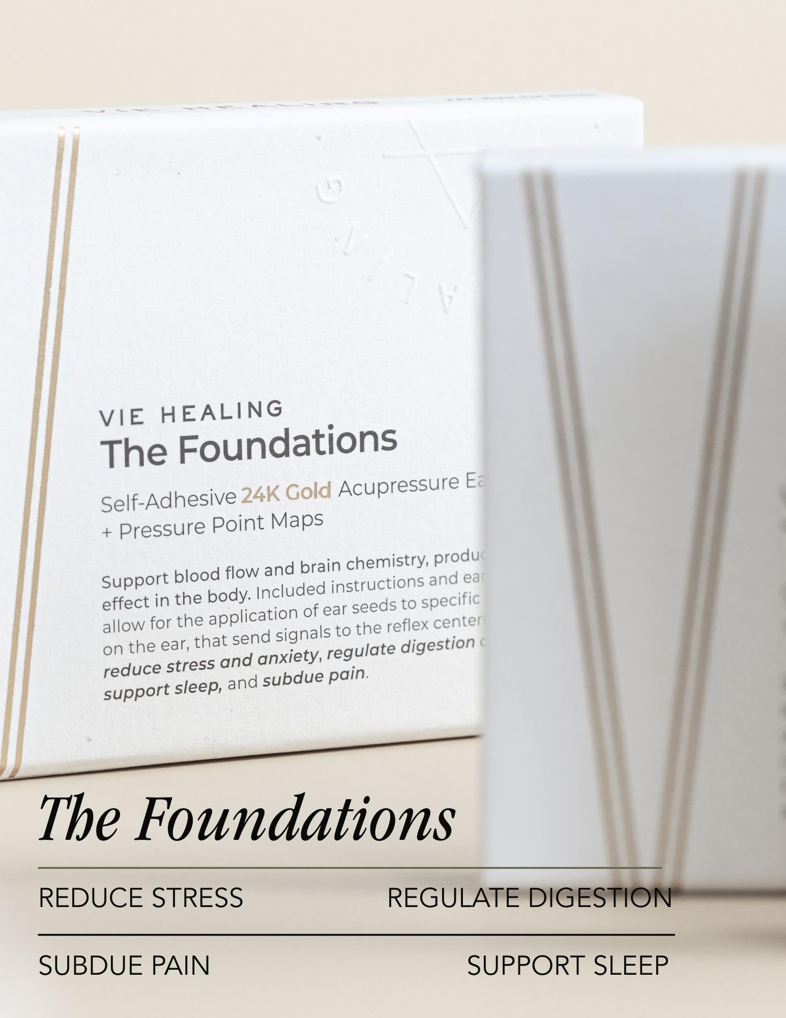 Vie Healing 24K Gold Ear Seeds – Acupressure & Wellness