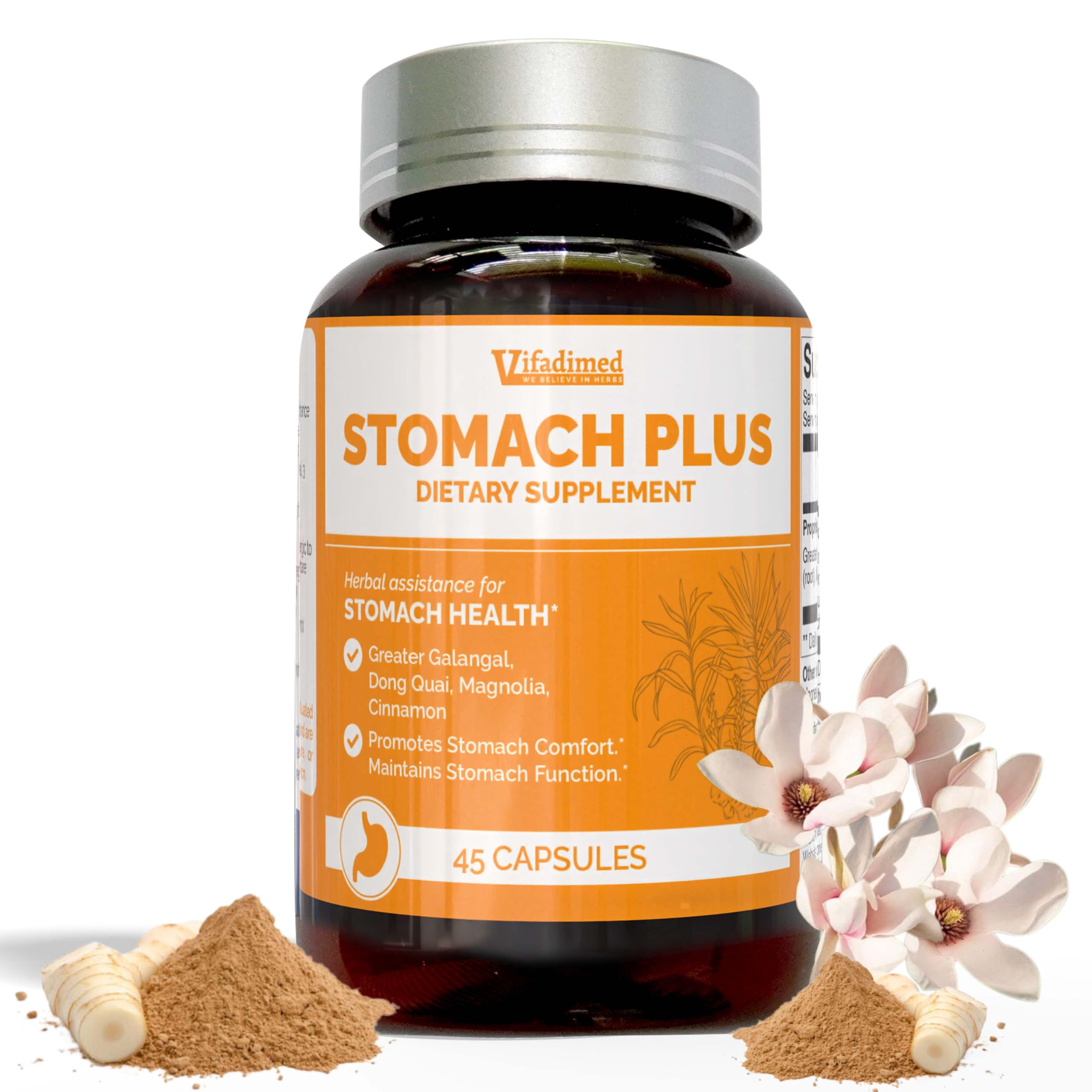 VIFADIMED Stomach Plus – Stomach Lining Support with Galangal, Dong Quai, Cinnamon & Magnolia (45 Capsules)