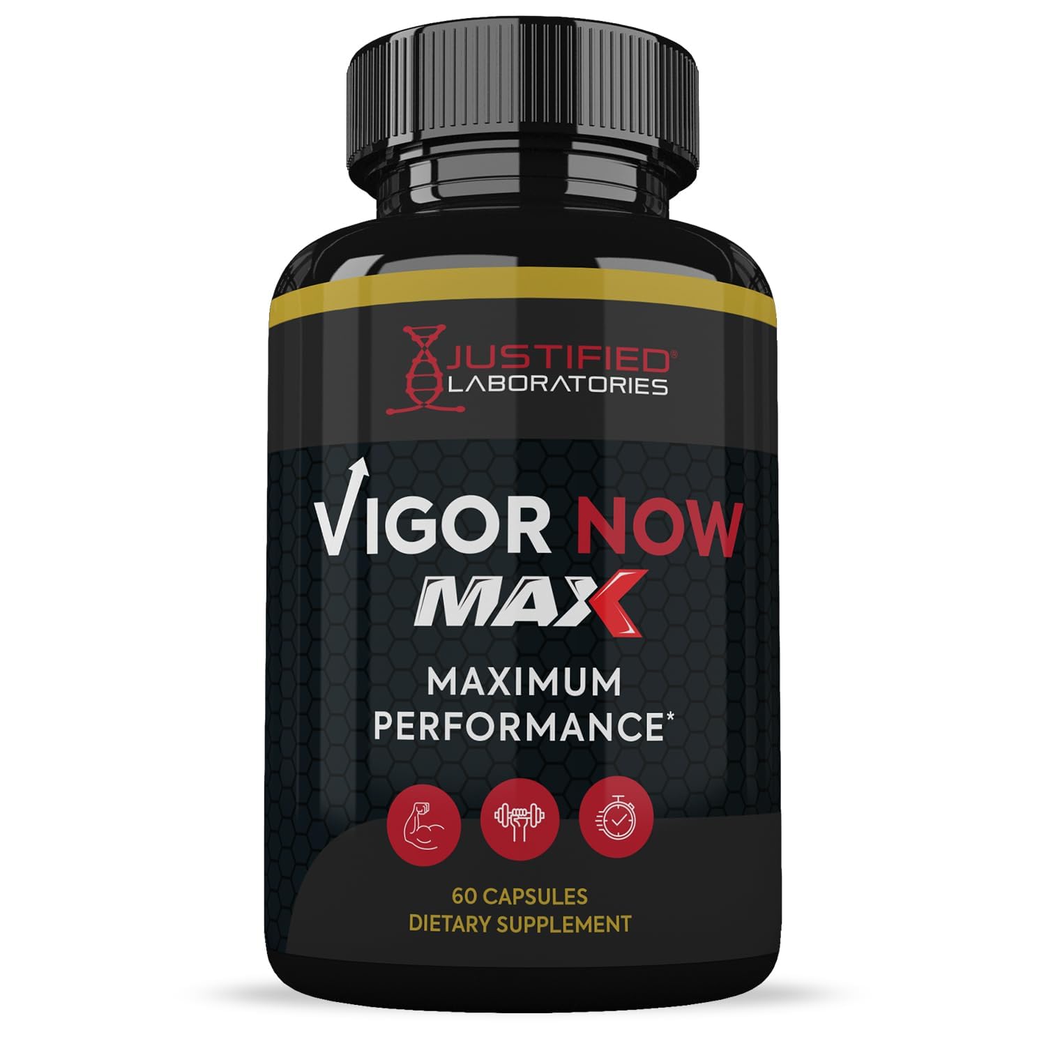 Justified Laboratories Vigor Now Max 1600MG Men's Health Formula 60 Capsules
