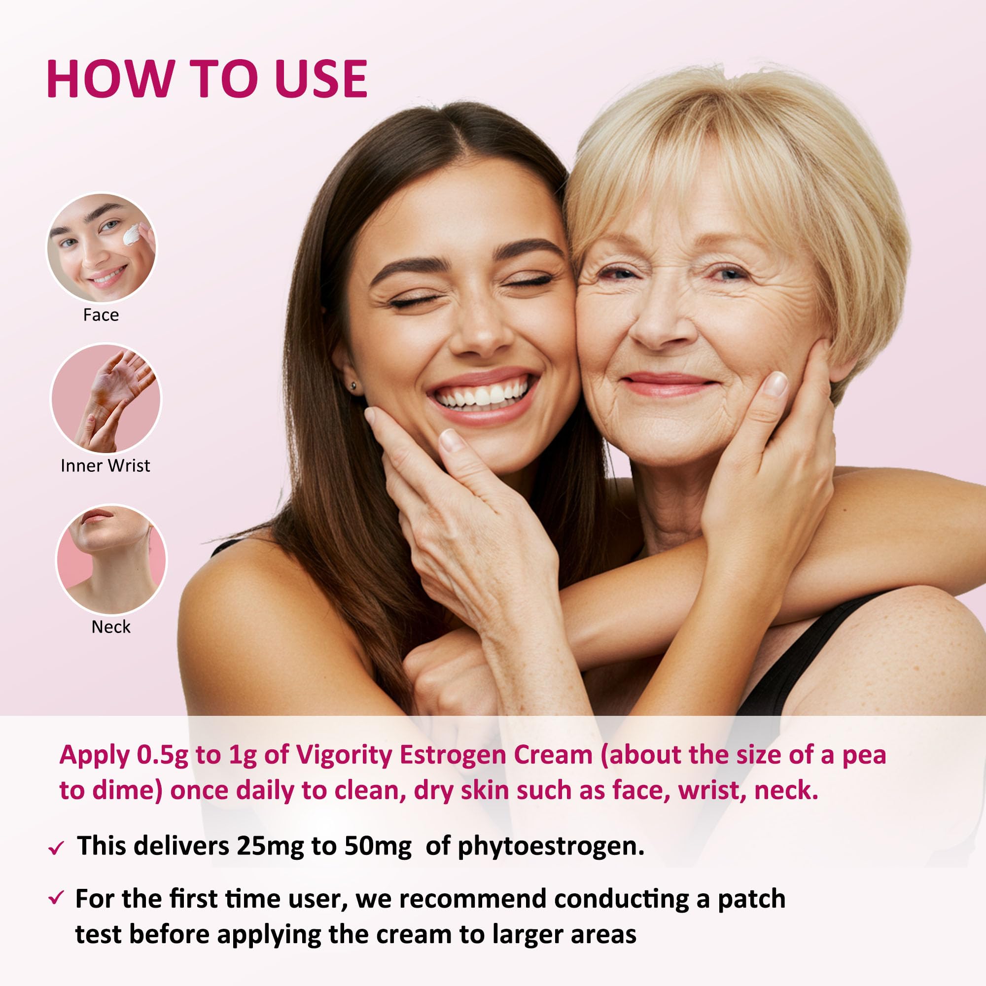 Vigority Estrogen Cream for Women | Natural Bioidentical Menopause Support with Wild Yam – Vegan, Paraben-Free, 4 Oz