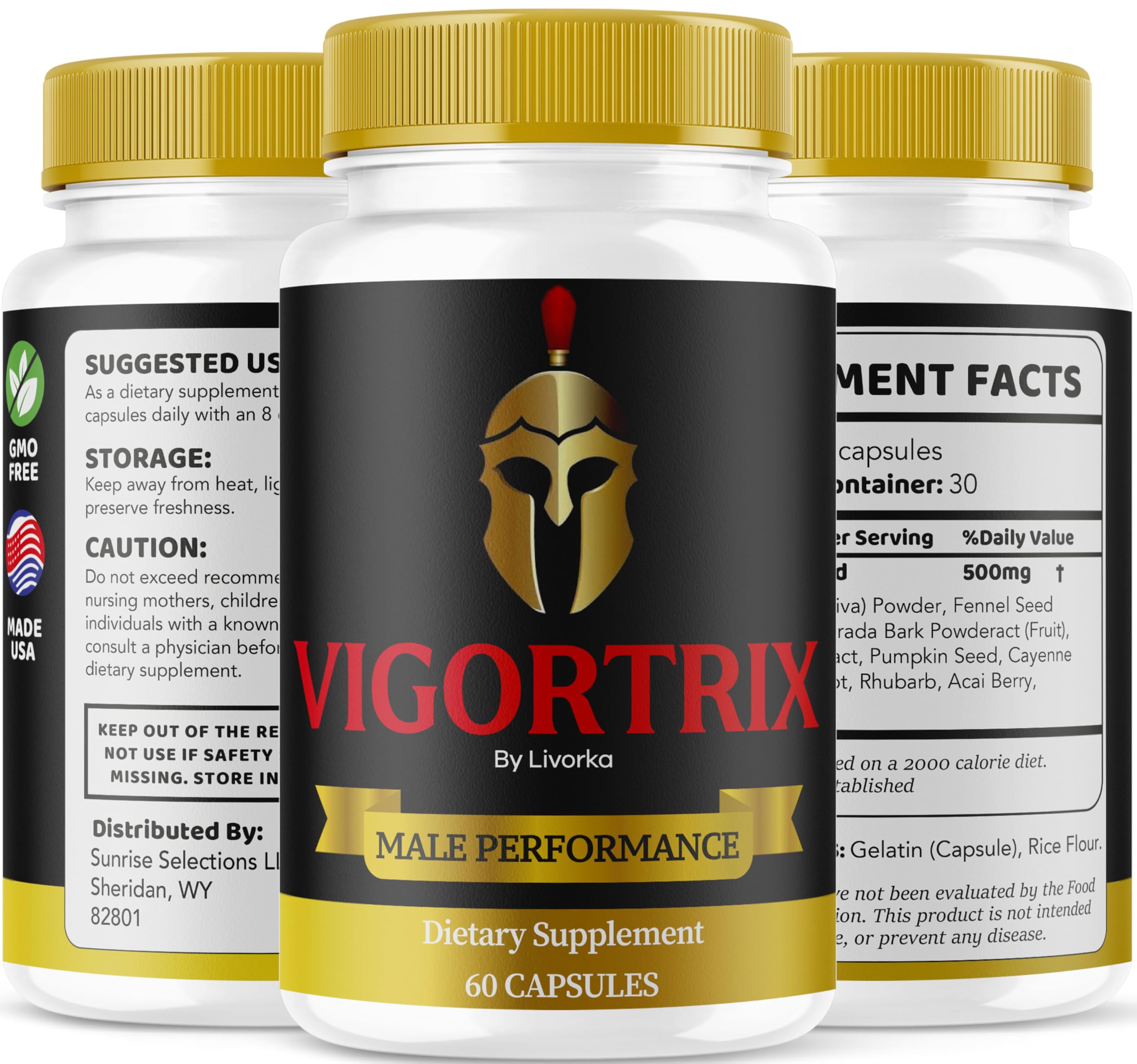 (2 Pack) Vigortrix Pills – Advanced Formula, 120 Capsules (2 Months)