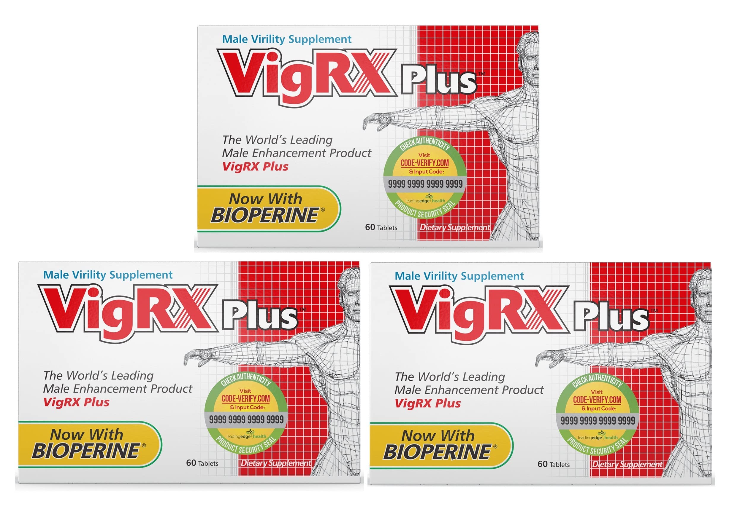 VigRX Plus Daily Supplement Tablets (3) – 180 Tablets